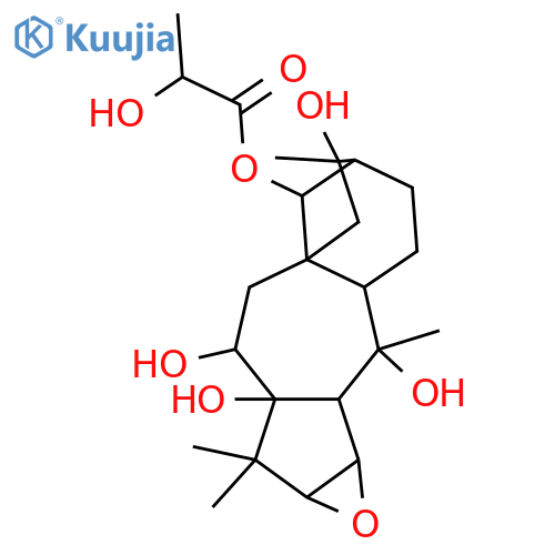 Grayanotoxane-5,6,10,14,16-pentol,2,3-epoxy-, 14-(2-hydroxypropanoate), (2b,3b,6b,14R)- structure