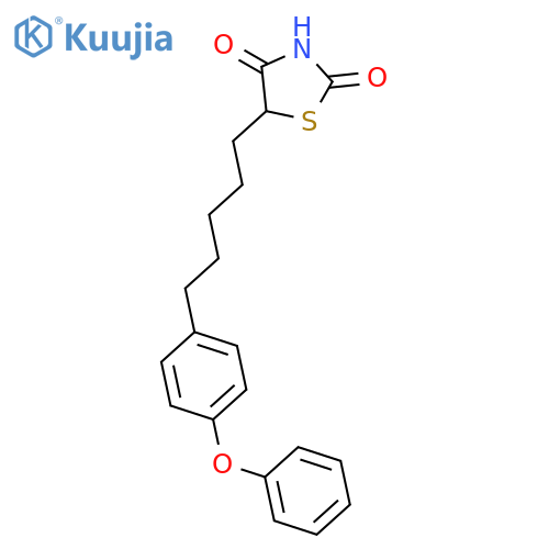 2,4-Thiazolidinedione, 5-[5-(4-phenoxyphenyl)pentyl]- structure