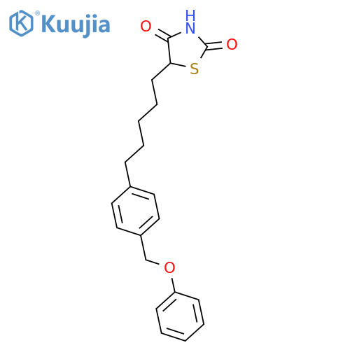 2,4-Thiazolidinedione, 5-[5-[4-(phenoxymethyl)phenyl]pentyl]- structure