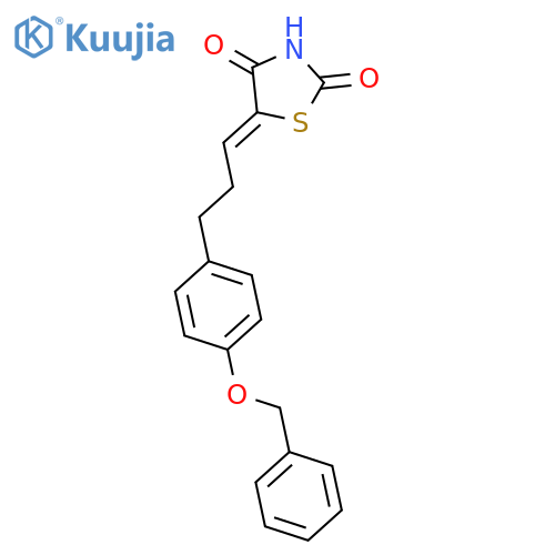 2,4-Thiazolidinedione, 5-[3-[4-(phenylmethoxy)phenyl]propylidene]- structure