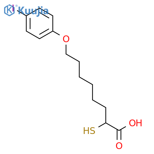 Octanoic acid, 8-(4-iodophenoxy)-2-mercapto- structure