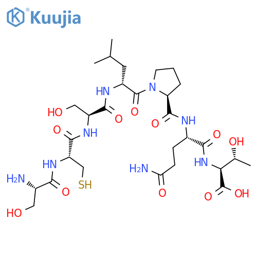 L-Threonine, L-seryl-L-cysteinyl-L-seryl-D-leucyl-L-prolyl-L-glutaminyl- structure
