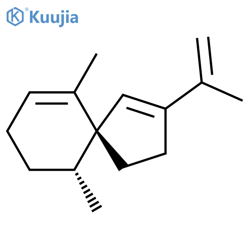 (5S,6R)-6,10-Dimethyl-3-prop-1-en-2-ylspiro[4.5]deca-3,9-diene structure