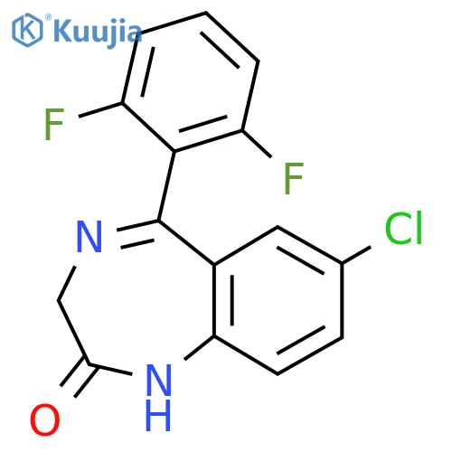 7-Chloro-5-(2,6-difluorophenyl)-1H-benzo[e][1,4]diazepin-2(3H)-one structure
