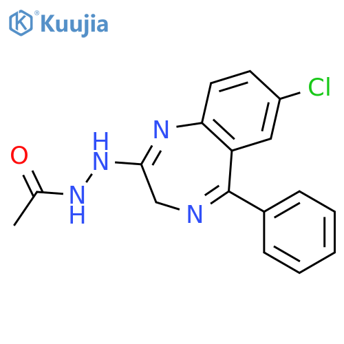 Acetic acid,2-(7-chloro-5-phenyl-3H-1,4-benzodiazepin-2-yl)hydrazide structure