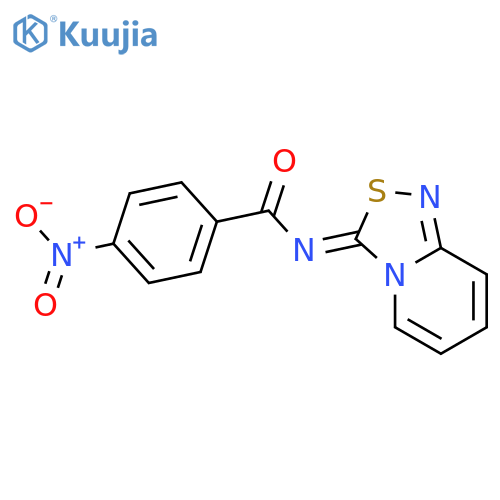 4-Nitro-N-([1,2,4]thiadiazolo[4,3-a]pyridin-3-ylidene)benzamide structure