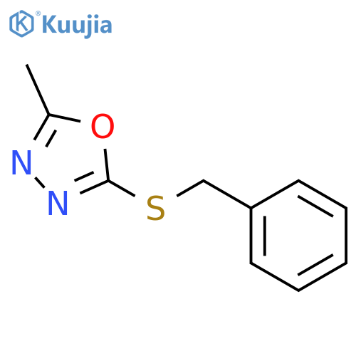 1,3,4-Oxadiazole, 2-methyl-5-[(phenylmethyl)thio]- structure