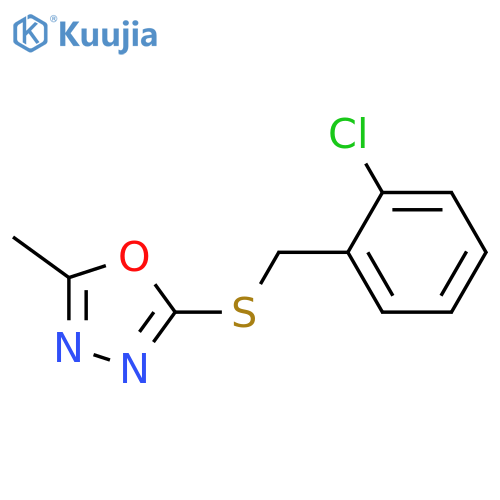 1,3,4-Oxadiazole, 2-[[(2-chlorophenyl)methyl]thio]-5-methyl- structure