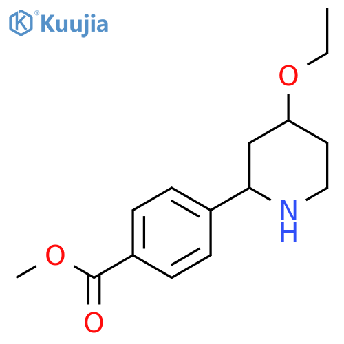 Methyl 4-(4-ethoxypiperidin-2-yl)benzoate structure