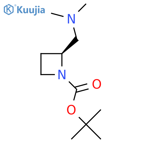 tert-butyl (2S)-2-[(dimethylamino)methyl]azetidine-1-carboxylate structure