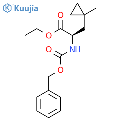 Ethyl (2R)-2-(benzyloxycarbonylamino)-3-(1-methylcyclopropyl)propanoate structure