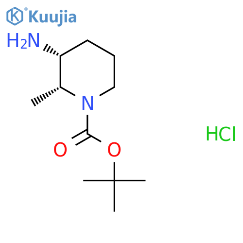 tert-butyl (2R,3R)-3-amino-2-methyl-piperidine-1-carboxylate;hydrochloride structure