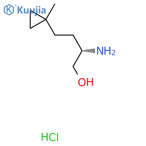 (2S)-2-amino-4-(1-methylcyclopropyl)butan-1-ol;hydrochloride structure