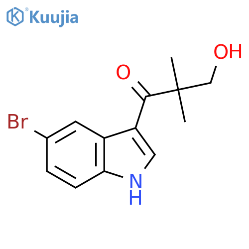 1-(5-bromo-1H-indol-3-yl)-3-hydroxy-2,2-dimethyl-propan-1-one structure