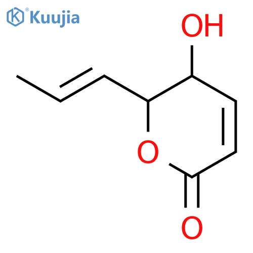 2H-Pyran-2-one,5,6-dihydro-5-hydroxy-6-(1E)-1-propen-1-yl-, (5S,6S)- structure