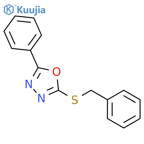 1,3,4-OXADIAZOLE, 2-PHENYL-5-[(PHENYLMETHYL)THIO]- structure