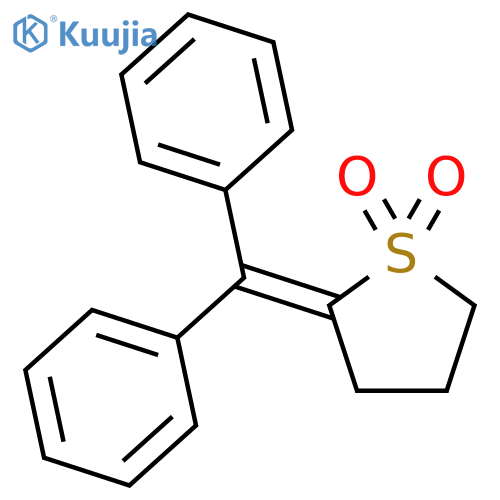 Thiophene,2-(diphenylmethylene)tetrahydro-, 1,1-dioxide structure