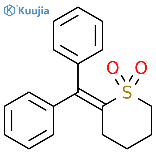 2H-Thiopyran,2-(diphenylmethylene)tetrahydro-, 1,1-dioxide structure