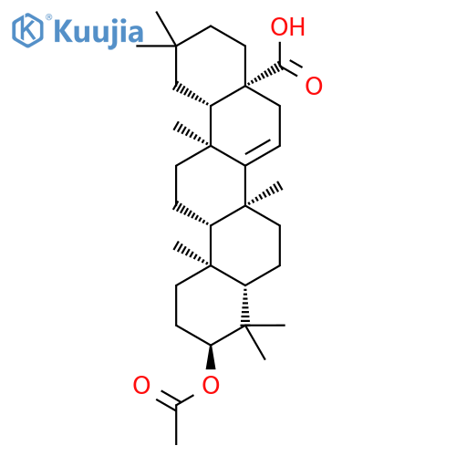 27-Norolean-14-en-28-oicacid, 3-(acetyloxy)-13-methyl-, (3b,13a)- structure