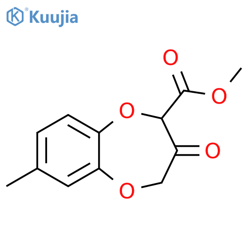 2H-1,5-Benzodioxepin-2-carboxylic acid, 3,4-dihydro-7-methyl-3-oxo-,methyl ester structure