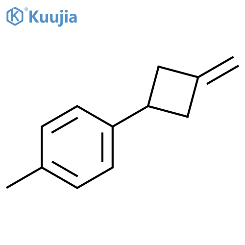 1-methyl-4-(3-methylenecyclobutyl)benzene structure