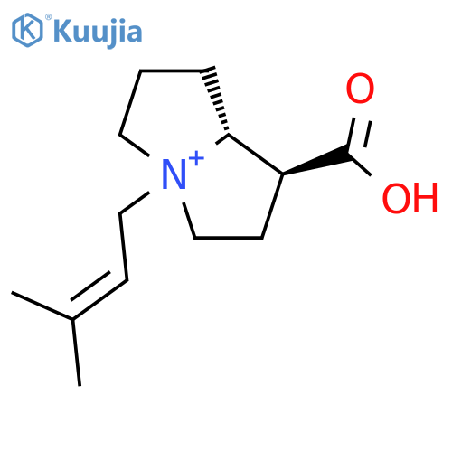 1H-Pyrrolizinium,1-carboxyhexahydro-4-(3-methyl-2-buten-1-yl)-, (1S,4S,7aR)- structure