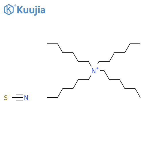 1-Hexanaminium, N,N,N-trihexyl-, thiocyanate structure