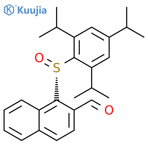 2-Naphthalenecarboxaldehyde,1-[(R)-[2,4,6-tris(1-methylethyl)phenyl]sulfinyl]- structure