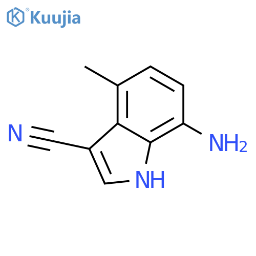 7-Amino-4-methyl-1H-indole-3-carbonitrile structure