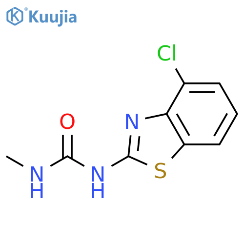Urea,N-(4-chloro-2-benzothiazolyl)-N'-methyl- structure
