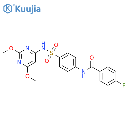 Benzamide,N-[4-[[(2,6-dimethoxy-4-pyrimidinyl)amino]sulfonyl]phenyl]-4-fluoro- structure