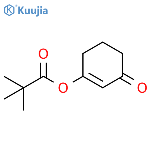 Propanoic acid, 2,2-dimethyl-, 3-oxo-1-cyclohexen-1-yl ester structure