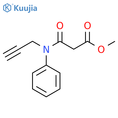 Propanoic acid, 3-oxo-3-(phenyl-2-propynylamino)-, methyl ester structure