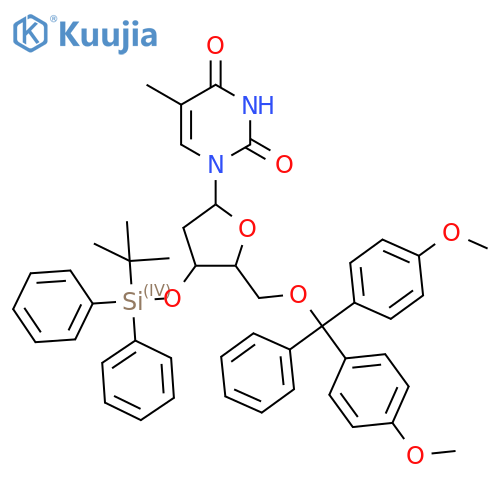 Thymidine, 5'-O-[bis(4-methoxyphenyl)phenylmethyl]-3'-O-[(1,1-dimethylethyl)diphenylsilyl]-(9CI) structure