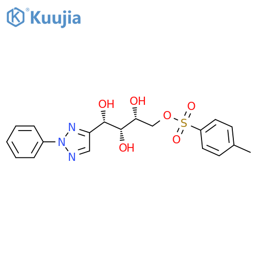 (1S,2R,3R)-4-(4-methylbenzenesulfonyl)oxy-1-(2-phenyl-2H-1,2,3-triazol-4-yl)butane-1,2,3-triol structure
