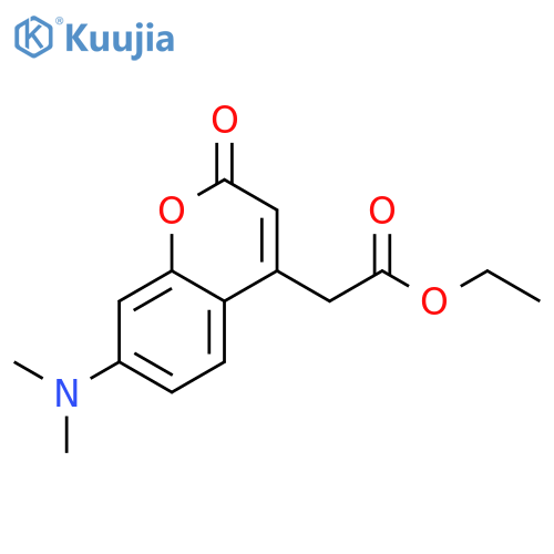 Ethyl 2-(7-(dimethylamino)-2-oxo-2H-chromen-4-yl)acetate structure