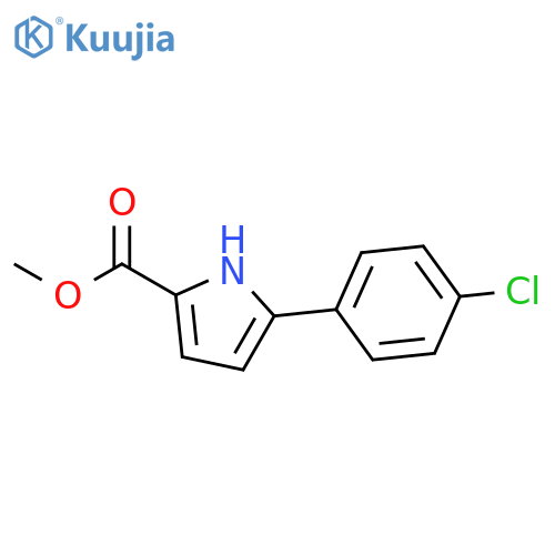 methyl 5-(4-chlorophenyl)-1H-pyrrole-2-carboxylate structure