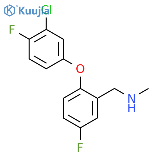 Benzenemethanamine, 2-(3-chloro-4-fluorophenoxy)-5-fluoro-N-methyl- structure