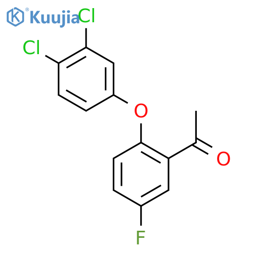 1-(2-(3,4-Dichlorophenoxy)-5-fluorophenyl)ethanone structure