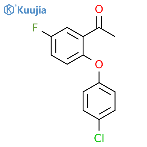 Ethanone, 1-[2-(4-chlorophenoxy)-5-fluorophenyl]- structure