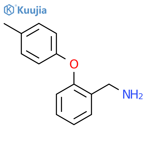 2-(4-methylphenoxy)phenylmethanamine structure