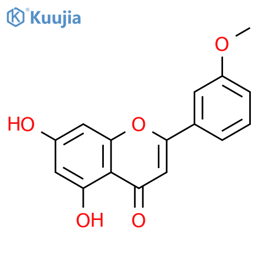 4H-1-Benzopyran-4-one, 5,7-dihydroxy-2-(3-methoxyphenyl)- structure