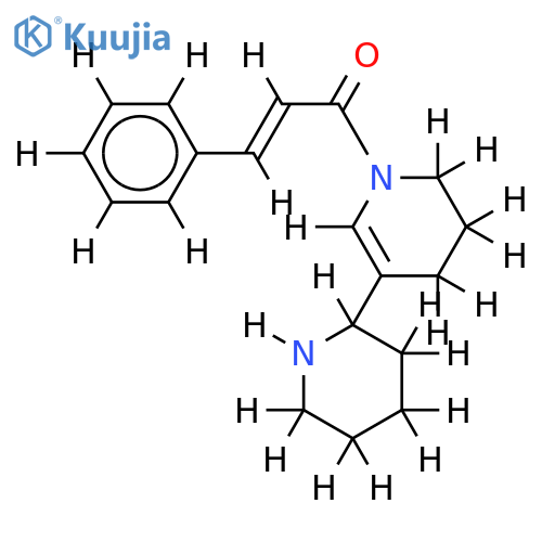 (S)-1'-trans-Cinnamoyl-1,2,3,4,5,6,1',4',5',6'-decahydro-[2,3']bipyridyl structure