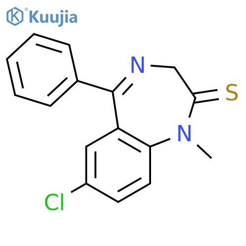 7-Chloro-1,3-dihydro-1-methyl-5-phenyl-2H-1,4-benzodiazepine-2-thione structure