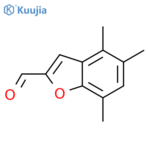 2-Benzofurancarboxaldehyde, 4,5,7-trimethyl- structure
