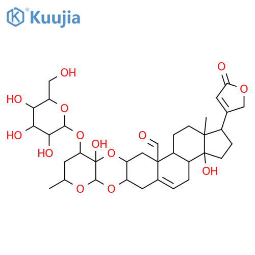 Gomphoside; 3'-Epimer, 19-oxo, 5,6-didehydro, 3'-O-β-D-glucopyranoside structure