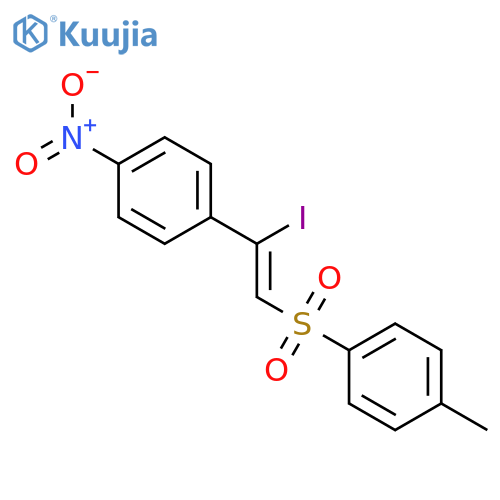 Benzene,1-[1-iodo-2-[(4-methylphenyl)sulfonyl]ethenyl]-4-nitro-, (E)- (9CI) structure