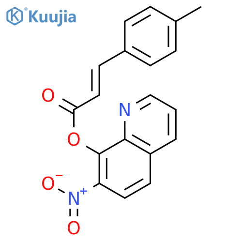 2-Propenoic acid,3-(4-methylphenyl)-, 7-nitro-8-quinolinyl ester structure