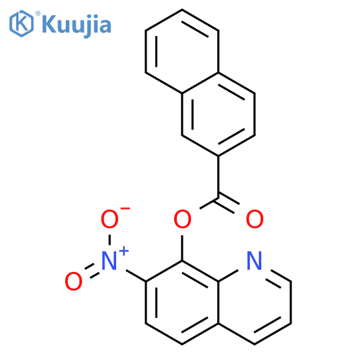 2-Naphthalenecarboxylicacid, 7-nitro-8-quinolinyl ester structure