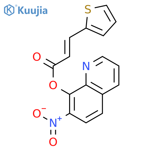 2-Propenoic acid,3-(2-thienyl)-, 7-nitro-8-quinolinyl ester structure